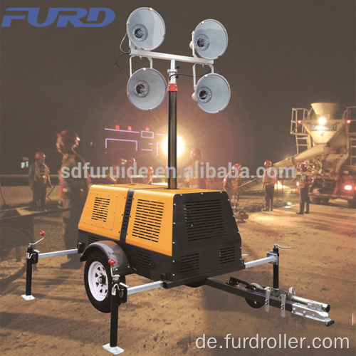 Kompakter mobiler Lichtmast mit 4 x 1000 Watt Lampe (FZMT-1000B)